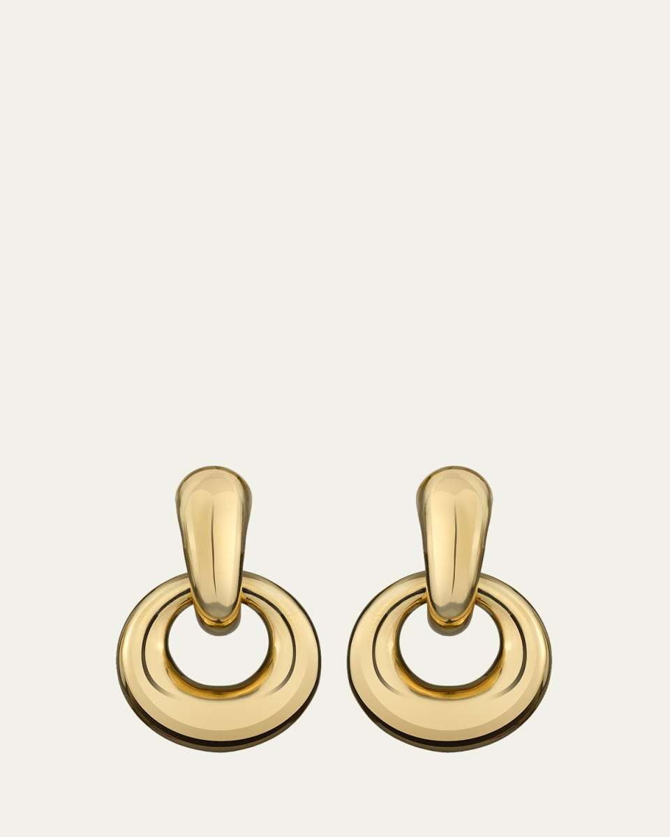 Ultimate 18K Yellow Gold Hoop Drop Earrings